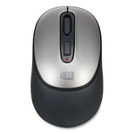 iMouse A10 Antimicrobial Wireless Mouse, 2.4 GHz Frequency/30 ft Wireless Range, Left/Right Hand Use, Black/Silver