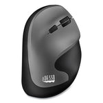 iMouse A20 Antimicrobial Vertical Wireless Mouse, 2.4 GHz Frequency/33 ft Wireless Range, Right Hand Use, Black/Granite