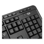 WKB-1320CB Antimicrobial Wireless Desktop Keyboard and Mouse, 2.4 GHz Frequency/30 ft Wireless Range, Black