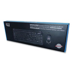 WKB-1320CB Antimicrobial Wireless Desktop Keyboard and Mouse, 2.4 GHz Frequency/30 ft Wireless Range, Black