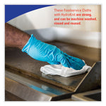 X80 Foodservice Towel, Kimfresh Antimicrobial Hydroknit, 12 x 23.4, Unscented, White/Blue Stripe, 150/Carton