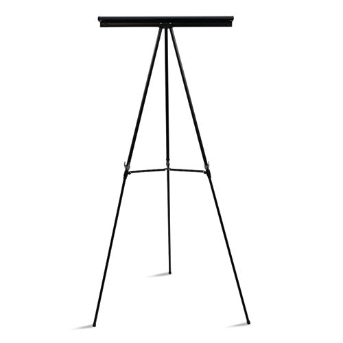 Telescoping Tripod Display Easel, Adjusts 35" to 64" High, Metal, Black