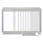 In-Out Magnetic Dry Erase Board, 36 x 24, White Surface, Silver Aluminum Frame