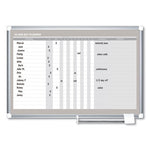 In-Out Magnetic Dry Erase Board, 36 x 24, White Surface, Silver Aluminum Frame