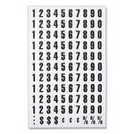 Interchangeable Magnetic Board Accessories, Numbers, Black, 0.75"h