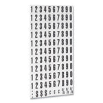 Interchangeable Magnetic Board Accessories, Numbers, Black, 0.75"h