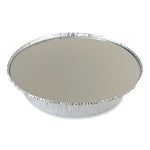 Round Aluminum To-Go Container Lids, Flat Lid, 9", Silver, Paper, 500/Carton