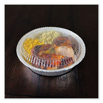 Round Aluminum To-Go Container Lids, Dome Lid, 9", Clear, Plastic, 500/Carton