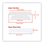 Hanging File Folder Plastic Index Tabs, 1/3-Cut, Clear, 3.7" Wide, 50/Pack