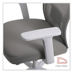 Mesh Back Fabric Task Chair, Supports Up to 275 lb, 17.32" to 21.1" Seat Height, Gray Seat, Gray Back