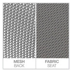 Mesh Back Fabric Task Chair, Supports Up to 275 lb, 17.32" to 21.1" Seat Height, Gray Seat, Gray Back