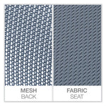 Mesh Back Fabric Task Chair, Supports Up to 275 lb, 17.32" to 21.1" Seat Height, Seafoam Blue Seat/Back