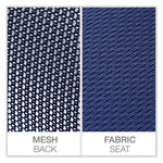 Mesh Back Fabric Task Chair, Supports Up to 275 lb, 17.32" to 21.1" Seat Height, Navy Seat, Navy Back