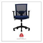 Mesh Back Fabric Task Chair, Supports Up to 275 lb, 17.32" to 21.1" Seat Height, Navy Seat, Navy Back