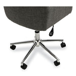 Mid-Century Task Chair, Supports Up to 275 lb, 18.9" to 22.24" Seat Height, Gray Seat, Gray Back