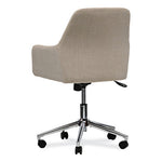 Mid-Century Task Chair, Supports Up to 275 lb, 18.9" to 22.24" Seat Height, Cream Seat, Cream Back