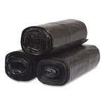 Recycled Low-Density Commercial Can Liners, Coreless Interleaved Roll, 60 gal, 1.5 mil, 38" x 58", Black, 20/Roll, 5 Rolls/CT