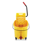 WaveBrake 2.0 Bucket/Wringer Combos, Side-Press, 26 qt, Plastic, Yellow