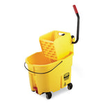 WaveBrake 2.0 Bucket/Wringer Combos, Side-Press, 26 qt, Plastic, Yellow