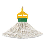 Super Stitch Blend Mop Head, Large, Cotton/Synthetic, White, 6/Carton