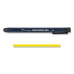 Wax-Based Marking Pencil, 4.4 mm, Yellow Wax, Navy Blue Barrel, 10/Box