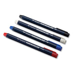 Wax-Based Marking Pencil, 4.4 mm, Blue Wax, Navy Blue Barrel, 10/Box