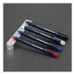 Wax-Based Marking Pencil, 4.4 mm, Red Wax, Navy Blue Barrel, 10/Box