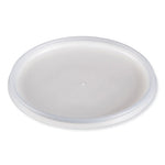 Plastic Lids for Foam Cups, Bowls and Containers, Vented, Fits 12-60 oz, Translucent, 100/Pack, 10 Packs/Carton