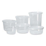 Microwavable Deli Containers, 12 oz, 4.6 Diameter x 2.3 h, Clear, Plastic, 500/Carton