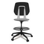 Commute Extended Height Task Chair, Supports Up to 275 lb, 22.25" to 32.25" Seat Height, Black Seat, Black Back, Black Base