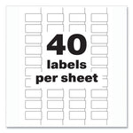 PermaTrack Destructible Asset Tag Labels, Laser Printers, 0.75 x 1.5, White, 40/Sheet, 8 Sheets/Pack