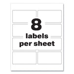 PermaTrack Destructible Asset Tag Labels, Laser Printers, 2 x 3.75, White, 8/Sheet, 8 Sheets/Pack