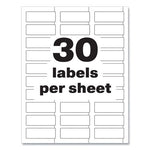 PermaTrack Durable White Asset Tag Labels, Laser Printers, 0.75 x 2, White, 30/Sheet, 8 Sheets/Pack