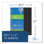 Environotes BioBased Notebook, 1-Subject, Medium/College Rule, Randomly Assorted Earthtone Cover, (70) 11 x 8.5 Sheets