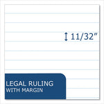 USDA Certified Bio-Preferred Legal Pad, Wide/Legal Rule, 40 White 8.5 x 11.75 Sheets, 12/Pack