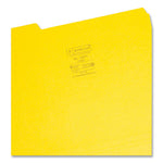 Interior File Folders, 1/3-Cut Tabs: Assorted, Letter Size, 0.75" Expansion, Yellow, 100/Box