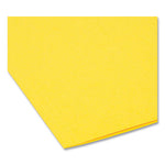 Interior File Folders, 1/3-Cut Tabs: Assorted, Letter Size, 0.75" Expansion, Yellow, 100/Box