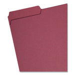 Interior File Folders, 1/3-Cut Tabs: Assorted, Letter Size, 0.75" Expansion, Maroon, 100/Box