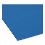 Interior File Folders, 1/3-Cut Tabs: Assorted, Letter Size, 0.75" Expansion, Navy Blue, 100/Box