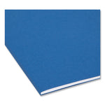 Interior File Folders, 1/3-Cut Tabs: Assorted, Letter Size, 0.75" Expansion, Navy Blue, 100/Box