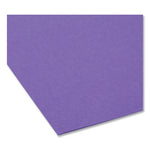 Interior File Folders, 1/3-Cut Tabs: Assorted, Letter Size, 0.75" Expansion, Purple, 100/Box