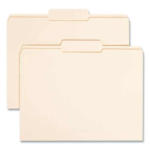 Reinforced Tab Manila File Folders, 1/3-Cut Tabs: Center Position, Letter Size, 0.75" Expansion, 11-pt Manila, 100/Box