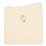 100% Recycled Manila Top Tab File Folders, 1/3-Cut Tabs: Assorted, Letter Size, 0.75" Expansion, Manila, 100/Box