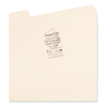 SuperTab Reinforced Guide Height Top Tab Folders, 1/3-Cut Tabs: Assorted, Letter Size, 0.75" Expansion, Manila, 100/Box