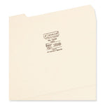 Reinforced Tab Manila File Folders, 1/3-Cut Tabs: Assorted, Letter Size, 0.75" Expansion, 14-pt Manila, 100/Box