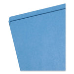 Reinforced Top Tab Colored File Folders, Straight Tabs, Letter Size, 0.75" Expansion, Blue, 100/Box