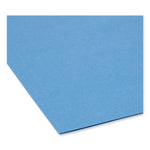 Reinforced Top Tab Colored File Folders, Straight Tabs, Letter Size, 0.75" Expansion, Blue, 100/Box