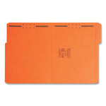 Top Tab Colored Fastener Folders, 0.75" Expansion, 2 Fasteners, Letter Size, Orange Exterior, 50/Box