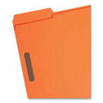 Top Tab Colored Fastener Folders, 0.75" Expansion, 2 Fasteners, Letter Size, Orange Exterior, 50/Box