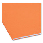 Top Tab Colored Fastener Folders, 0.75" Expansion, 2 Fasteners, Letter Size, Orange Exterior, 50/Box